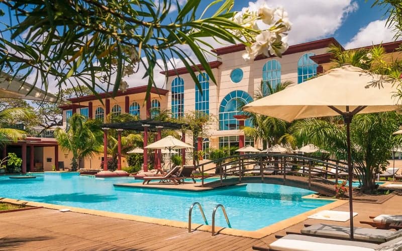 Tropical resort pool